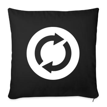 Repeating Silhouettes Pictogram Design - Sofa pillowcase 17,3'' x 17,3'' (45 x 45 cm) - black - Front