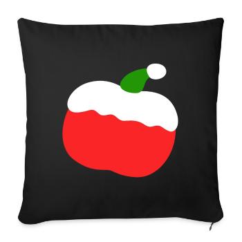 Pomme – Noël - Housse de coussin décorative 45 x 45 cm - noir - Devant