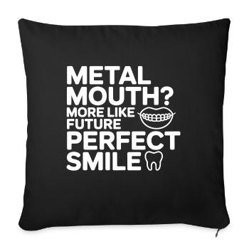 Metal Mouth Perfect Smile Journey  - Sofa pillowcase 17,3'' x 17,3'' (45 x 45 cm) - black - Front