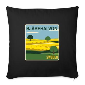 Bjärehalvön Swedish countryside - Sofa pillowcase 17,3'' x 17,3'' (45 x 45 cm) - black - Front