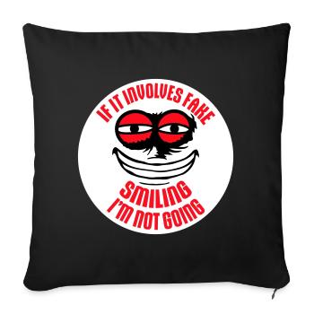 S’il s’agit d’un faux sourire, je ne vais pas le dire - Housse de coussin décorative 45 x 45 cm - noir - Devant