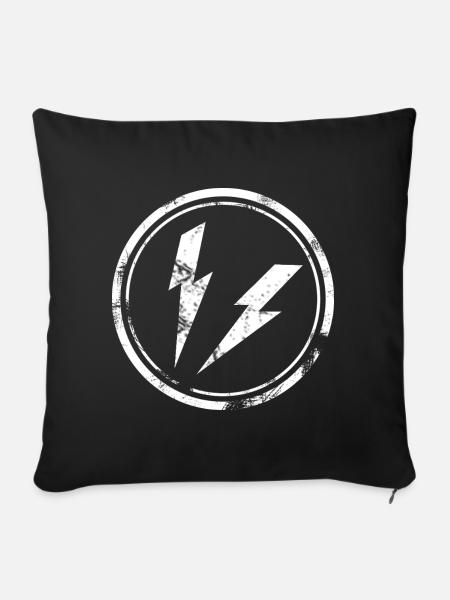 Flash - Sofakissenbezug 45 x 45 cm - Schwarz