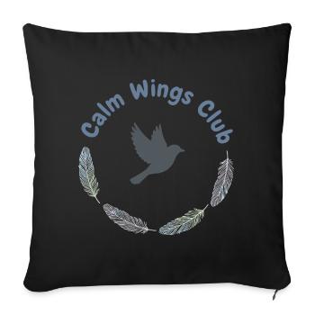 Wings of Serenity - Sofa pillowcase 17,3'' x 17,3'' (45 x 45 cm) - black - Front