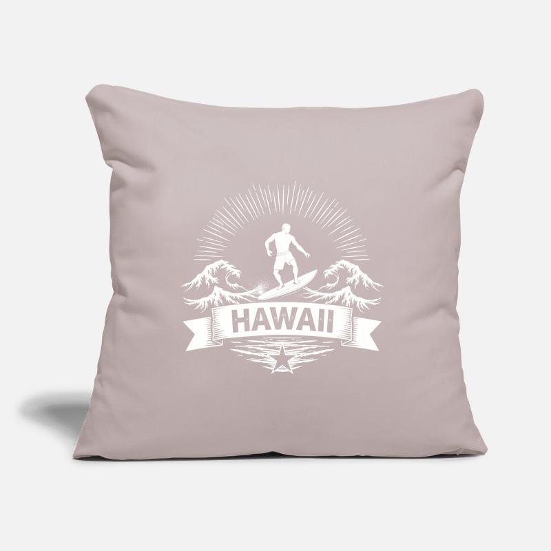 Hawaii Surfer Surfer on Pacific Wave Sofa pillowcase 17,3'' x 17,3'' (45 x 45 cm)