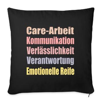 Relation Partenariat Amour - Housse de coussin décorative 45 x 45 cm - noir - Devant