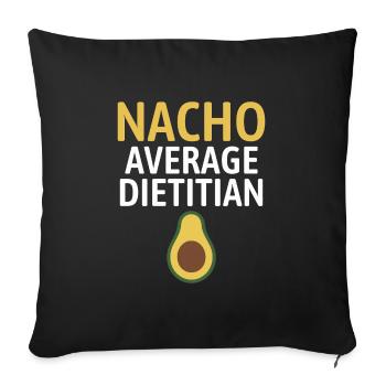 Diététicienne diplômée Nutritionniste Expert alimentaire - Housse de coussin décorative 45 x 45 cm - noir - Devant