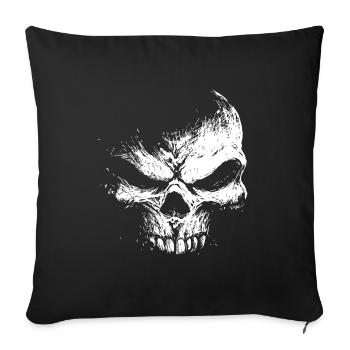 Evil Skull – Dark Grinning Beast - Sofa pillowcase 17,3'' x 17,3'' (45 x 45 cm) - black - Front