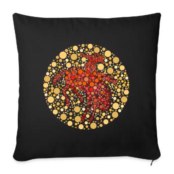 Reiter Rodeo Color Test - Sofa pillowcase 17,3'' x 17,3'' (45 x 45 cm) - black - Front