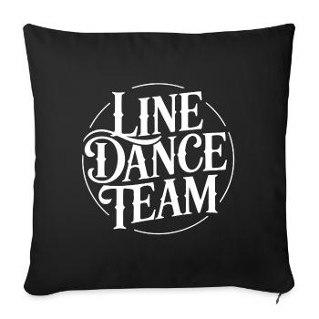 Emblème du logo de l’équipe de danse en ligne - Housse de coussin décorative 45 x 45 cm - noir - Devant