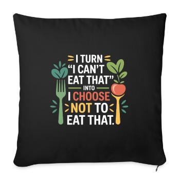 Professional Nutritionist Choice & Behavior  - Sofa pillowcase 17,3'' x 17,3'' (45 x 45 cm) - black - Front