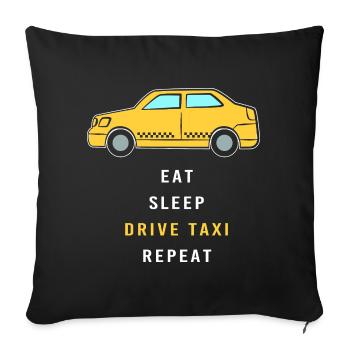 Taxi Driver Taxi - Sofa pillowcase 17,3'' x 17,3'' (45 x 45 cm) - black - Front