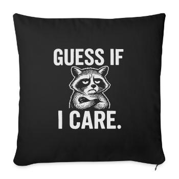 T-shirt Grumpy Raccoon Attitude pour adultes décontractés - Housse de coussin décorative 45 x 45 cm - noir - Devant