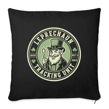 Service de suivi de lutins amusant vers St. Patrick’s - Housse de coussin décorative 45 x 45 cm - noir - Devant