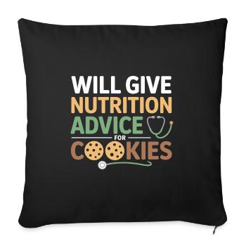 Professional Registered Dietitian Expert Counselor - Sofa pillowcase 17,3'' x 17,3'' (45 x 45 cm) - black - Front