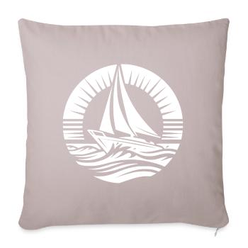 Aventure de rêve en voile en cercle - Housse de coussin décorative 45 x 45 cm - taupe clair - Devant