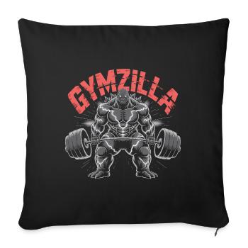 Gymzilla - Motivational Gym Quote - Sofa pillowcase 17,3'' x 17,3'' (45 x 45 cm) - black - Front
