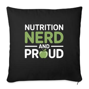 Registered Dietitian Simplifying Food Science  - Sofa pillowcase 17,3'' x 17,3'' (45 x 45 cm) - black - Front