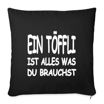 Moped - Sofa pillowcase 17,3'' x 17,3'' (45 x 45 cm) - black - Front