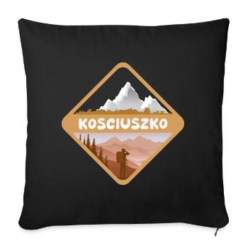Kosciuszko as nature - Sofa pillowcase 17,3'' x 17,3'' (45 x 45 cm) - black - Front