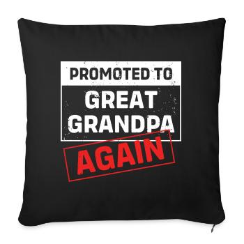 Grandpa Grandpa Grandchild Grandpa - Sofa pillowcase 17,3'' x 17,3'' (45 x 45 cm) - black - Front