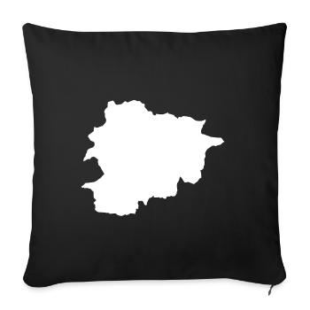 Andorra Contour Silhouette - Sofa pillowcase 17,3'' x 17,3'' (45 x 45 cm) - black - Front