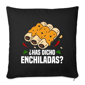 Costume mexicain de cuisine mexicaine enchilada - Housse de coussin décorative 45 x 45 cm - noir - Devant