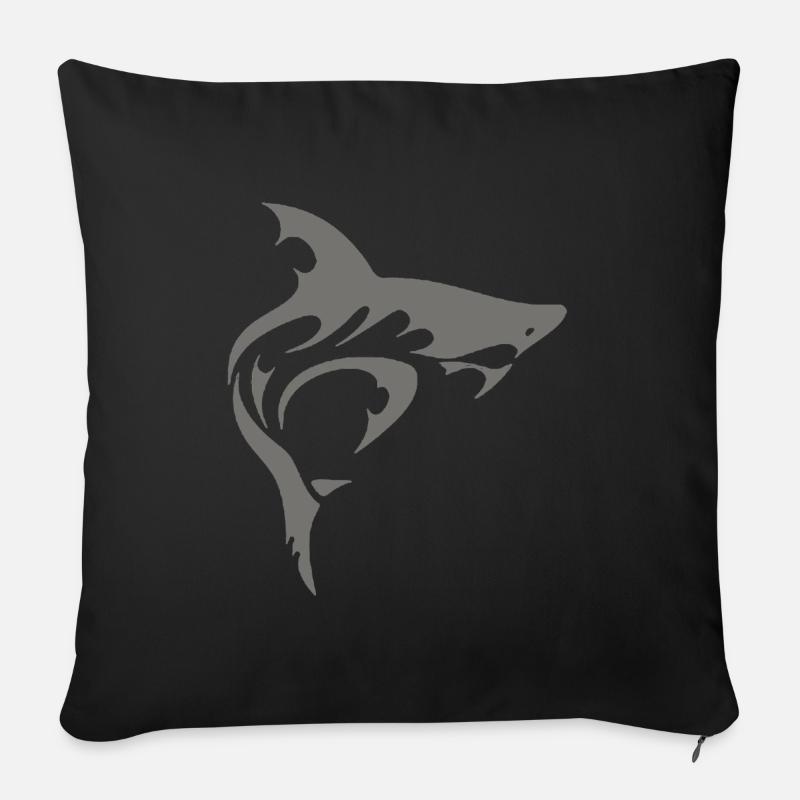 SHARK - Sofakissenbezug 45 x 45 cm - Schwarz