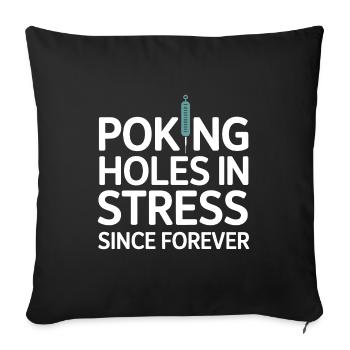 Licensed TCM Practitioner Expert Calming  - Sofa pillowcase 17,3'' x 17,3'' (45 x 45 cm) - black - Front