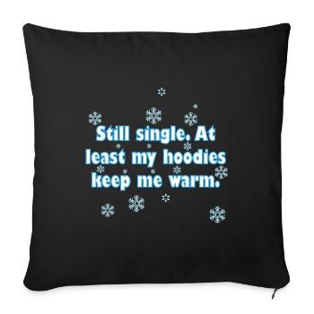 Winter  - Sofa pillowcase 17,3'' x 17,3'' (45 x 45 cm) - black - Front