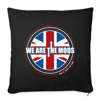 We Are The Mods Union Jack - Sofa pillowcase 17,3'' x 17,3'' (45 x 45 cm) - black - Front