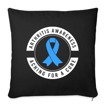 Arthritis Rheumatism - Sofa pillowcase 17,3'' x 17,3'' (45 x 45 cm) - black - Front