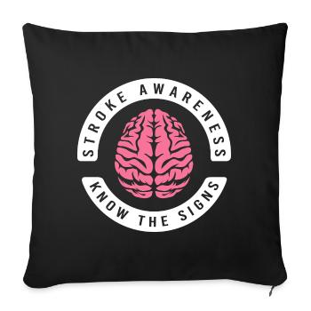 Stroke Stroke - Housse de coussin décorative 45 x 45 cm - noir - Devant