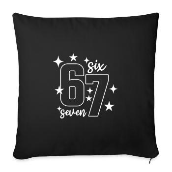 67 - Six Seven SixSeven 6-7 - Sofa pillowcase 17,3'' x 17,3'' (45 x 45 cm) - black - Front