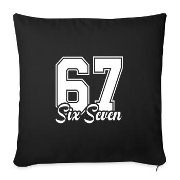 67 - Six Seven 6-7 SixSeven - Sofa pillowcase 17,3'' x 17,3'' (45 x 45 cm) - black - Front
