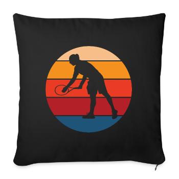 Tennis - Sofakissenbezug 45 x 45 cm - Schwarz - Vorne