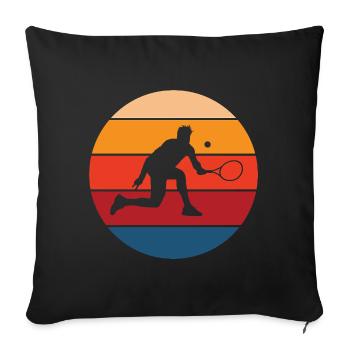 tennis - Housse de coussin décorative 45 x 45 cm - noir - Devant