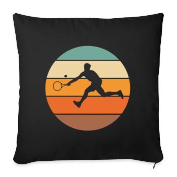 tennis - Housse de coussin décorative 45 x 45 cm - noir - Devant