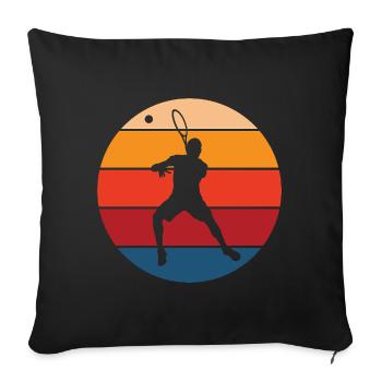tennis - Housse de coussin décorative 45 x 45 cm - noir - Devant