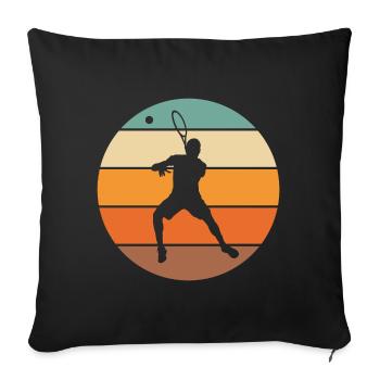 tennis - Housse de coussin décorative 45 x 45 cm - noir - Devant