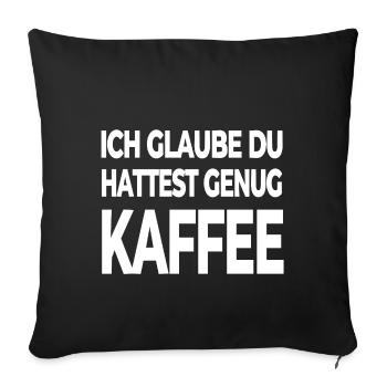 Kaffee - Sofakissenbezug 45 x 45 cm - Schwarz - Vorne