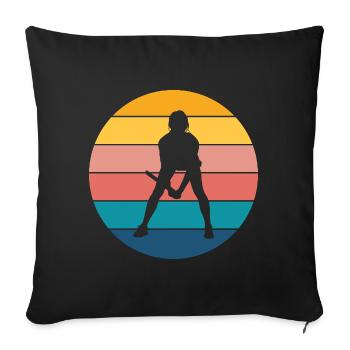 tennis - Housse de coussin décorative 45 x 45 cm - noir - Devant