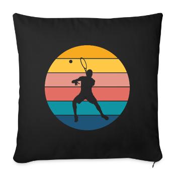 tennis - Housse de coussin décorative 45 x 45 cm - noir - Devant