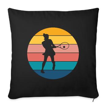 Tennis - Sofakissenbezug 45 x 45 cm - Schwarz - Vorne