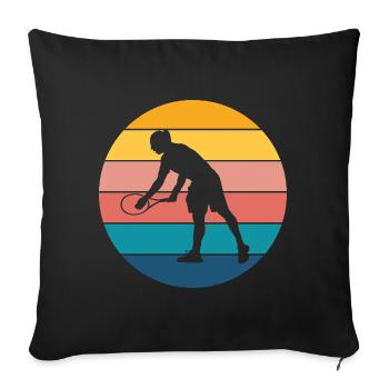 tennis - Housse de coussin décorative 45 x 45 cm - noir - Devant