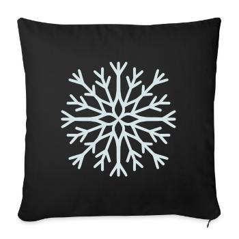 Icy Geometric Snowflake - Sofa pillowcase 17,3'' x 17,3'' (45 x 45 cm) - black - Front