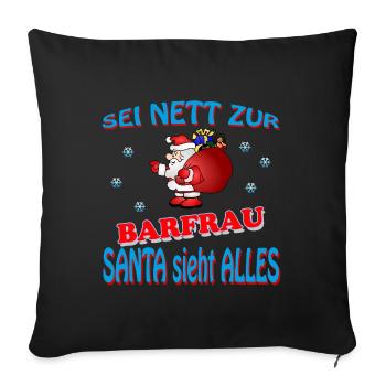 SANTA BARMAID - Sofa pillowcase 17,3'' x 17,3'' (45 x 45 cm) - black - Front