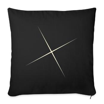 Highlight / Rays Star - Sofa pillowcase 17,3'' x 17,3'' (45 x 45 cm) - black - Front