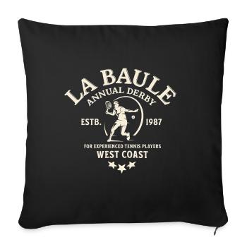 La Bale Derby Tennis Westküste - Sofakissenbezug 45 x 45 cm - Schwarz - Vorne