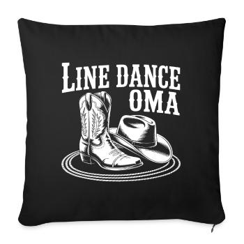 Line Dance Granny Motif - Sofa pillowcase 17,3'' x 17,3'' (45 x 45 cm) - black - Front