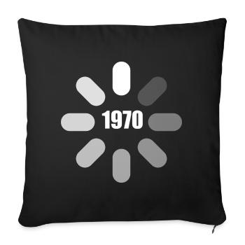 1970 Birthday 1970 Birthday Ideas - Sofa pillowcase 17,3'' x 17,3'' (45 x 45 cm) - black - Front